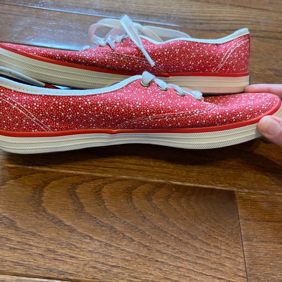 Keds Red and White Polka Dot Sneakers - Picture 3 of 6